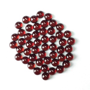 Gemas sueltas para fabricación de joyas, piedra Natural de 5mm, granate rojo, redondo, con reverso plano, oferta, precio asequible - Product Image 1