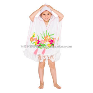 Los niños al por mayor personalizado bordado a mano con capucha relajarse Oceanside o la piscina cubierta Poncho frío días de playa Bebé niñas - Product Image 2