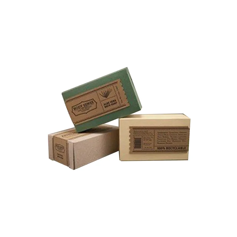 Kotak Sabun Kertas Kraft Cokelat Kecil, Kemasan Kotak Karton Sabun untuk Dijual