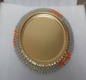 Assiette à gâteau en fer écologique et durable Plats et assiettes en métal pour les fêtes et le service des aliments - Product Image 4