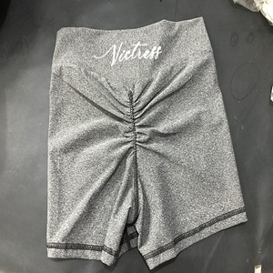 Custom OEM <b>Plus</b> <b>Size</b> Ladies Casual Summer Nylon Print Fitted Gym <b>Shorts</b> with <b>Elastic</b> <b>Waist</b> - Product Image 2