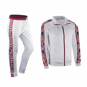 Conjunto de chándal con capucha y pantalones con cremallera de lana de poliéster personalizado Unisex Casual Sports Winter Athletic International - Product Image 1