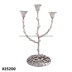 Alumínio Novo Estilo Vintage Tree Candle Holder Metal Candle Holders Stands Para Home Decor Festividades