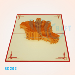 Greeting card 3d Building handmade vietnam - Product Image 2