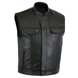Chaleco de motorista de cuero genuino de Primavera de talla grande para hombre con protección corporal para carreras de motos-diseño elegante - Product Image 4