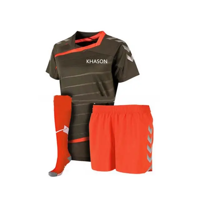 بدلة كرة القدم مخصصة اللون وتصميم طقم متدرج لمنافسات تدريب مباراة كرة القدم الاحترافية