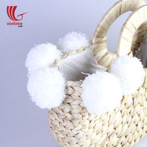 Wholesale Straw <b>Handbag</b> Made From Natural Water Hyacinth Vietnam/Straw <b>Summer</b> Beach Bag/Vintage Straw <b>Handbag</b> - Product Image 5