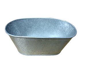 wholesale vintage style galvanized metal square tub planter <b>pot</b> with <b>stand</b> planter tub for home and garden decoration - Product Image 2