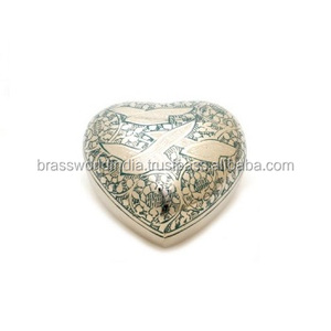 HEART KEEPSAKE CREMATION URN By Brassworld India <b>FUNERAL</b> <b>SUPPLIES</b> - Product Image 2