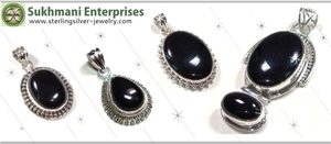 Vente en gros de bijoux en argent 925 pierre précieuse image collier de jaspe bijoux fins pendentifs et breloques - Product Image 5