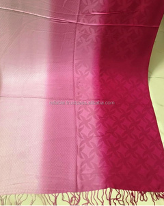 Autumn Winter Ombre Gradient 100% Viscose Pashmina <b>Scarf</b> Shawl Multi-Weave Self Jacquard Traditional Customizable Color Shawls - Product Image 2