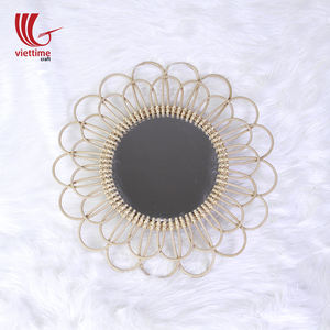 Marco de espejo de ratán Floral, marco de espejo para decoración de pared - Product Image 2