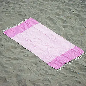 Kasikci Pestemal Turkish Towels, Hammam throw Turkey Wholesale - Beach Blanket/ Pink color Classic Collection Turkish made