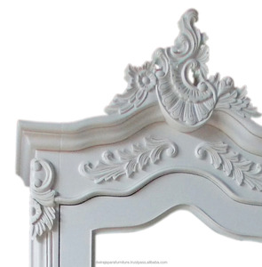Armario blanco francés de 1 puerta, mueble de caoba, indonesia - Product Image 3