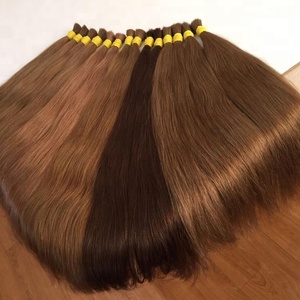 Ivirgohair Vietnam Cabello Humano Virgen Liso Remy Grado 9A, Trama Única, Color Chocolate, Extensiones de Cabello a Granel 100g - Product Image 5
