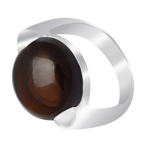 Casa De Plata Bague de style classique en argent sterling 925 véritable Quartz fumé Bijoux de mariage en pierres précieuses Grossiste - Product Image 2