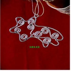 Noël fait main de perles accrochant sur la forme d'étoiles de fil pour la décoration - Product Image 2