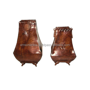 Suspension et décoration de table Vase à fleurs en aluminium antique Vaisselle en métal de couleur de forme de taille personnalisée - Product Image 5