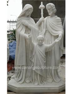 <b>Hot</b> Sale Holy Family Vietnam White Marble <b>Stone</b> Statue DSF-C014 - Product Image 1