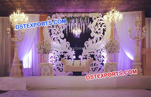 Modern Wedding Stage Decor Self <b>Standing</b> White Wedding <b>Backdrop</b> Panels Square Wedding Fiber Panels Stage Decor - Product Image 4