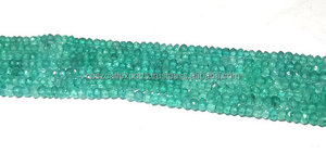 Lote al por mayor de collar facetado Rondelle de apatita verde Natural, cuentas de piedra de 3-4mm, joyería de piedras preciosas - Product Image 2