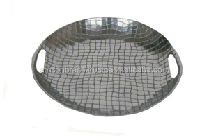 Plateau de service dernier cri plateau de service plat étoile décoratif plat de service de fruits secs plaque de nickel plat de table fini - Product Image 4