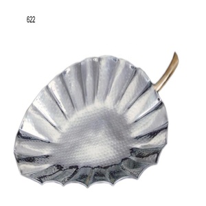 Plateau en acier inoxydable de service d'aliments usagés pour hôtels, traiteur, design glorieux, finition argentée antique - Product Image 6