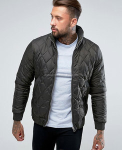 แจ็กเก็ตขนเป็ดบุนวมผ้าไนลอนสำหรับผู้ชายเสื้อปักเป้าระบายอากาศได้สีกากีสำหรับผู้ชาย - Product Image 1