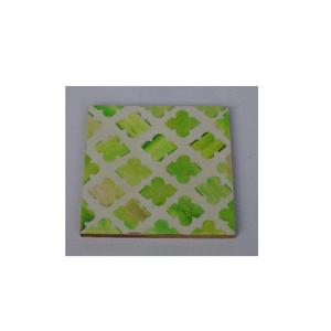 Hand Made Moroccan Pattern <b>Green</b> and White Color Bone Inlay <b>Coaster</b> Available in Other Patterns Tableware Coffee Table <b>Coaster</b> - Product Image 2