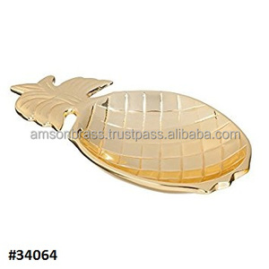 Bandeja de servicio de piña de alta calidad de Metal puro, bandeja decorativa para mesa de boda, bandeja de piña, bandeja de calidad Premium - Product Image 1