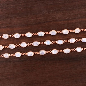 รุ้งมูนสโตนเชื่อมต่ออย่างต่อเนื่องห่วงโซ่ฝา - Product Image 2