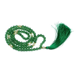 Aventurina Mala borla larga elegante clásico budista oración cuentas Unisex meditación fiesta regalos perla moda collares con cuentas - Product Image 2