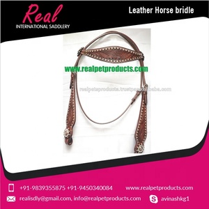 Brida de caballo de cuero ajustable de la mejor calidad, venta al por mayor de bridas occidentales de cuero genuino para la venta - Product Image 2