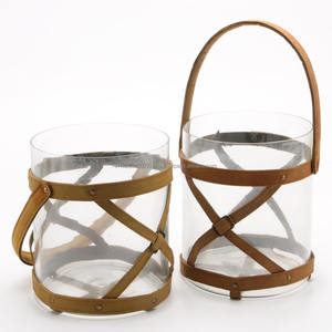 Leather <b>Hurricane</b> Candle <b>Lantern</b> - Product Image 4