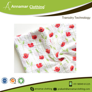 Floral Design Muslin Swaddle Blanket with Customized <b>Pattern</b> Organic Double Gauze Printed Swaddle with Customized Packaging - Product Image 3
