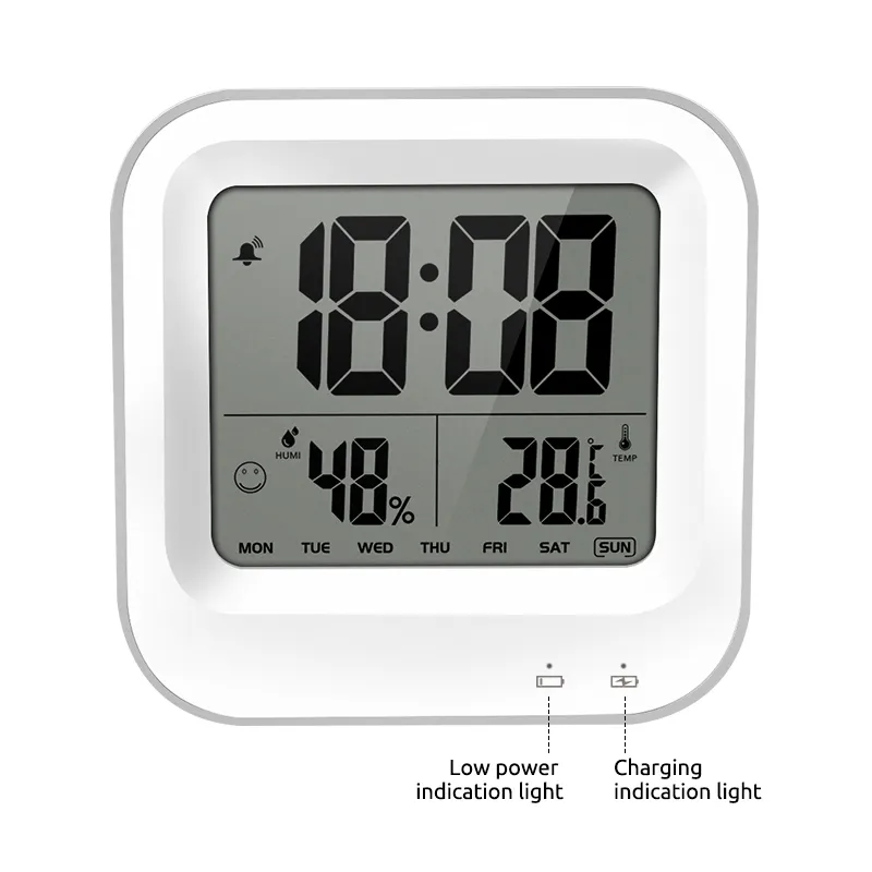 2019 New Design LCD Screen Digital Snooze Alarm Clock Electronic Table Desk Wake Up Morning Alarm Clock