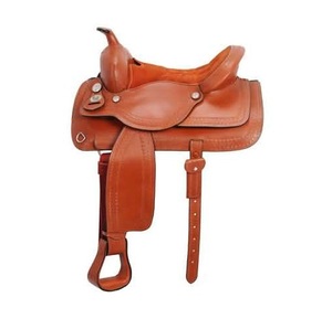 Selle de cheval en cuir véritable Western DD Tapis de course et d'endurance durables pour l'équitation - Product Image 1