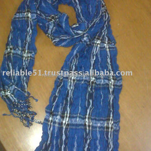 Écharpe à carreaux en sergé teint en fil écologique pour l'automne Accessoire de longueur élégante pour hommes - Product Image 2