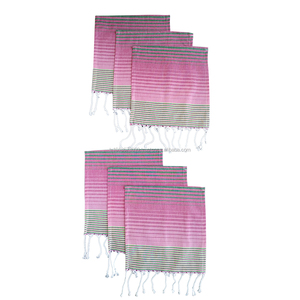 Té toallas plato toalla de cocina con lindo flecos colores rosa azul disponible de 6 toalla de té colección - Product Image 4
