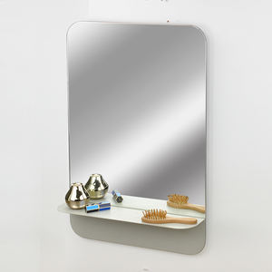 Wall Mounted Rectangle Shape Hanging <b>Mirror</b> with <b>Shelf</b> - Product Image 2
