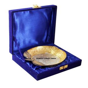 Thanh lịch Vàng & Bạc mạ lá thiết kế bát trong Nhung hộp quà tặng lý tưởng cho quà tặng của công ty, đám cưới & dịp lễ hội - Product Image 2