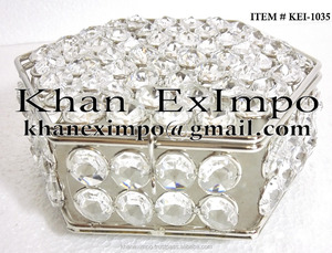 Joyero Hexagonal de hierro de cristal - Product Image 4