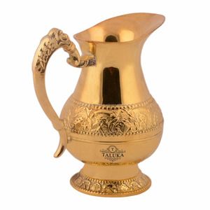 เหยือกน้ำแก้วทองเหลืองชุบนิกเกิล,เหยือกน้ำ50ออนซ์ - Product Image 2