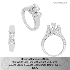 La mejor moda 18kt Anillo de diamantes de oro blanco Calidad asegurada Nuevo diseño para compromiso Aniversario de bodas o fiesta - Product Image 6