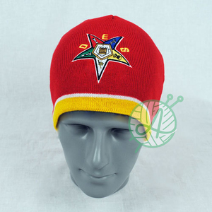 OES Bonnet en tricot franc-maçon Skull Order of the Eastern Star Hats - Product Image 4
