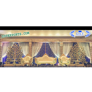 De estilo Bollywood decoración de escena de boda musulmana asiática Walima etapa de decoración boda escenario fabricante - Product Image 1