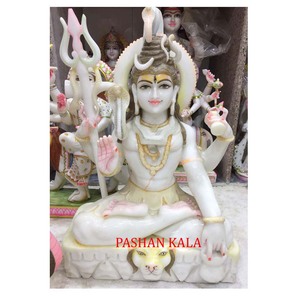 Marble Sitting Shiva Statue - Product Image 1