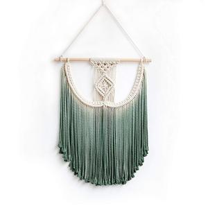 Nouvelle conception moderne de bannière murale décorative en macramé, 100% coton biologique, faite à la main, couleur personnalisée, cadeau du Nouvel An - Product Image 2