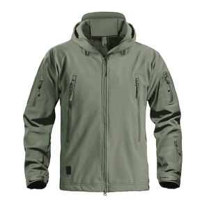 Chaqueta táctica para hombre, resistente al agua, 6 bolsillos, forro polar Softshell, senderismo, chaqueta de invierno, rompevientos, prendas de vestir - Product Image 4