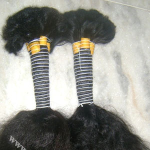 Cabello humano a granel indio virgen 100% Remy puro con estilos sueltos de ondas profundas y naturales Color natural - Product Image 6